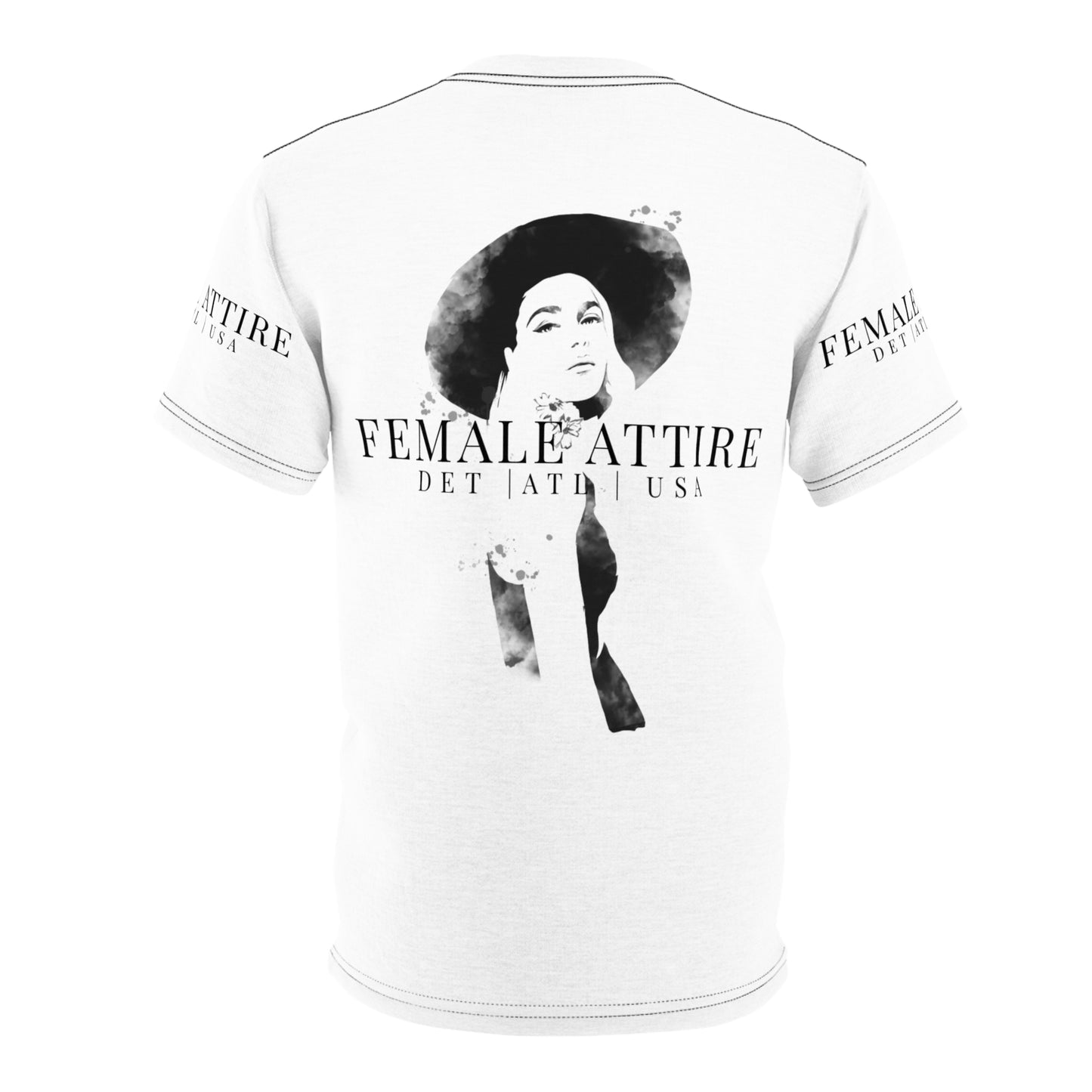 Empowered Female Attire Unisex Tee - Artistic Black and White Design