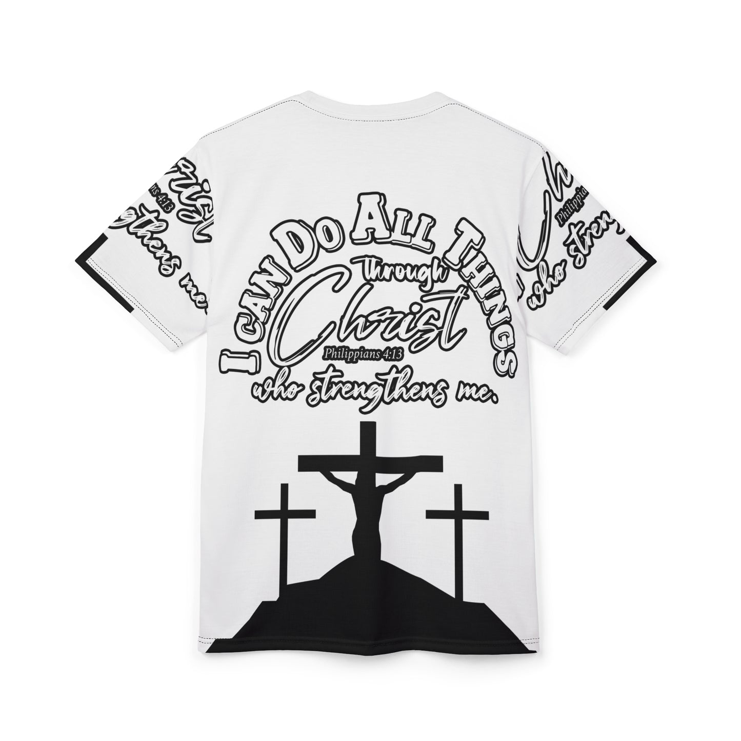 Christian Faith Unisex Cut & Sew Tee - "I Can Do All Things Through Christ" Design