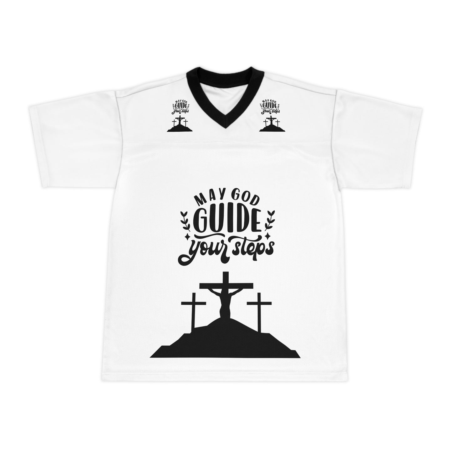 Inspirational Unisex Football Jersey - 'May God Guide Your Steps'