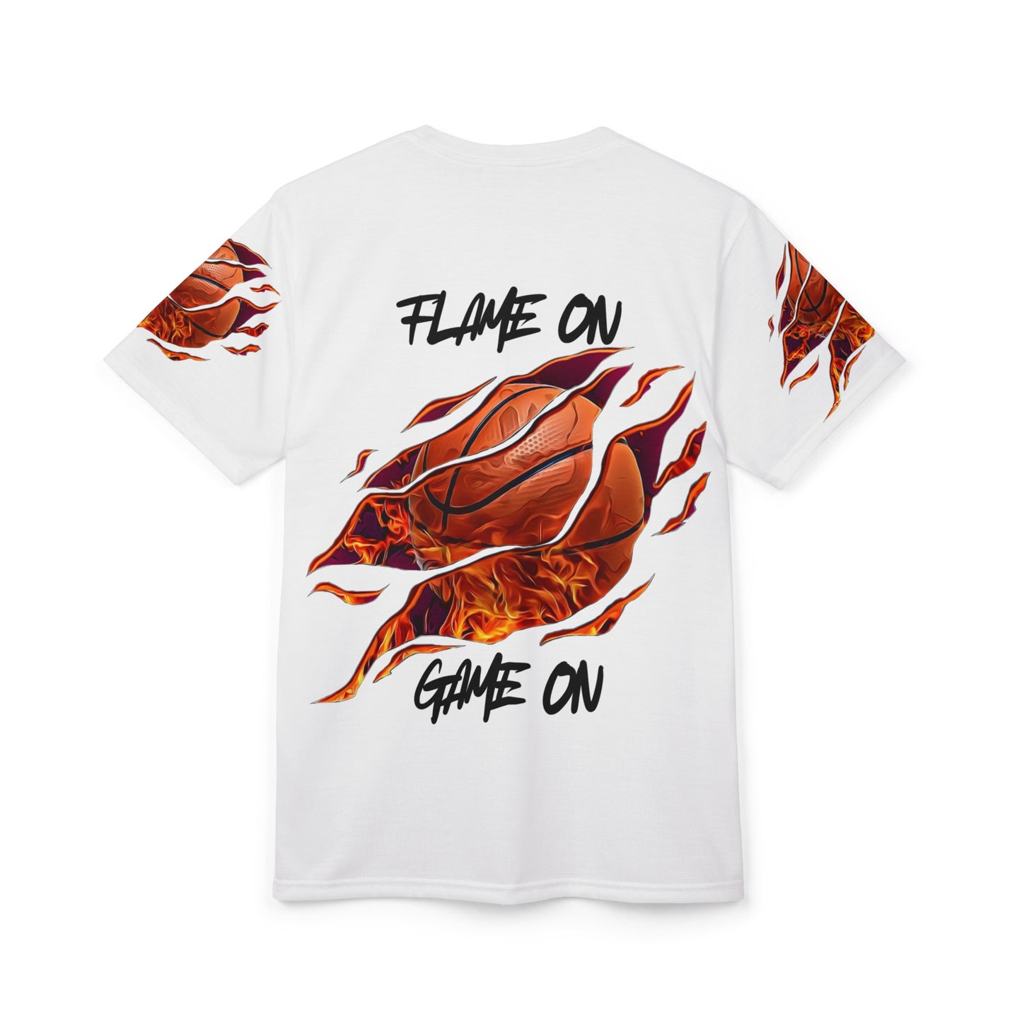 Flame On Basketball Tee - Unisex Cut & Sew Shirt for Sports Enthusiasts