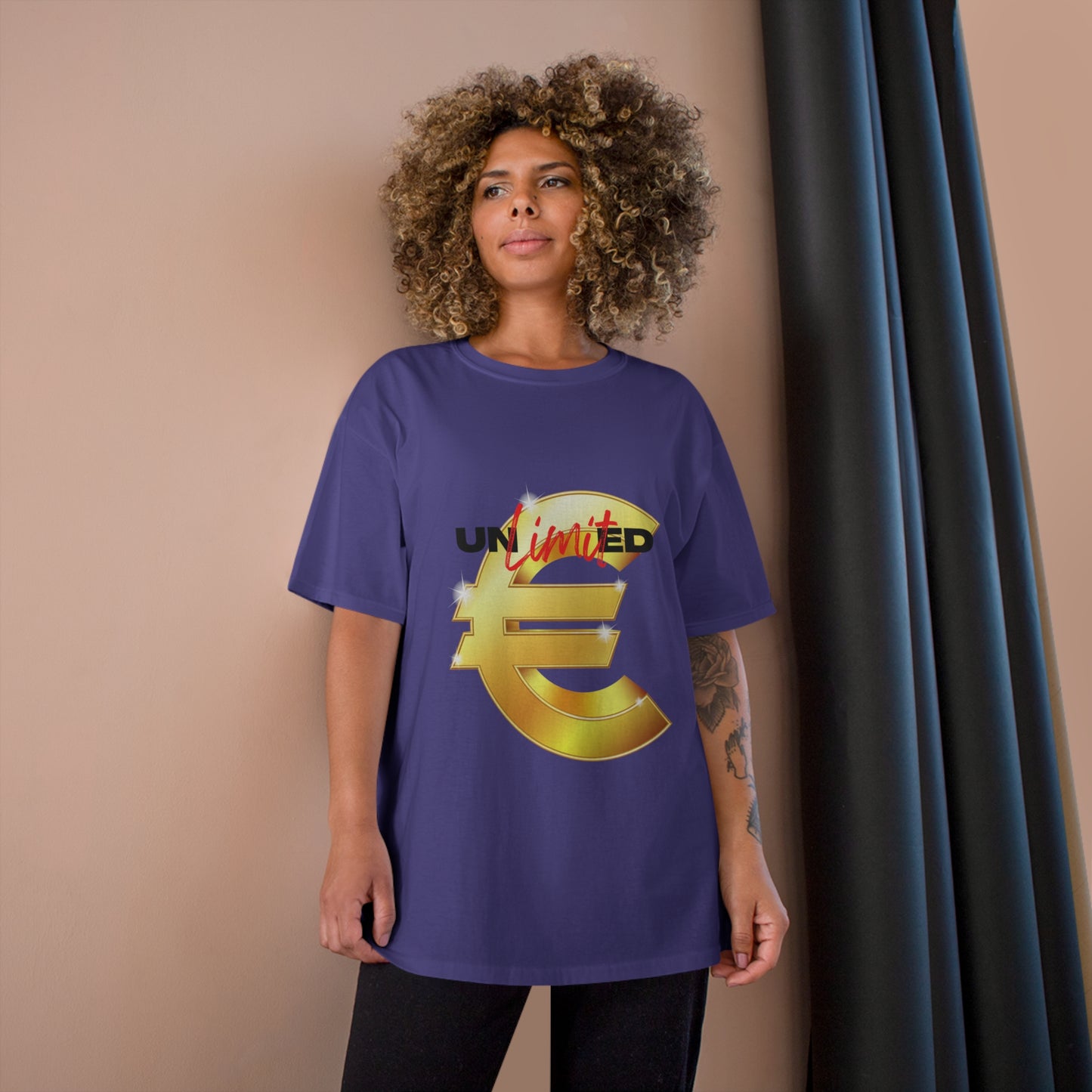 Unlimited Wealth Champion T-Shirt - Bold Euro Design for Trendsetters