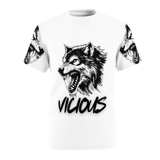 Vicious Wolf Unisex Tee - Edgy Graphic T-Shirt for Bold Style