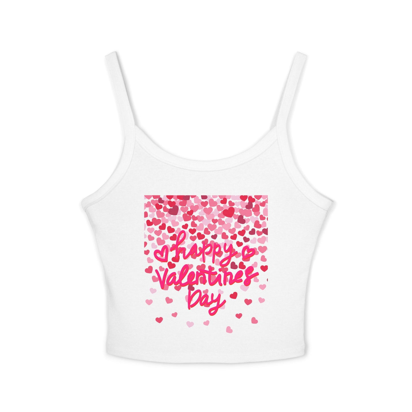 Valentine's Day Heart Pattern Women's Spaghetti Strap Tank Top