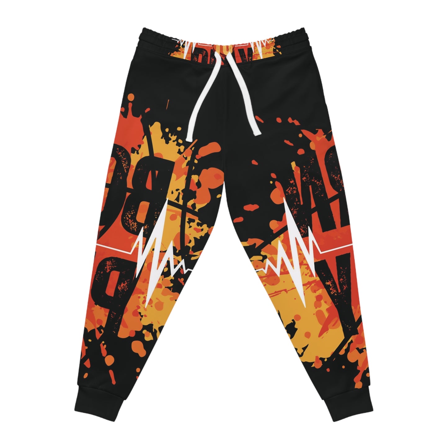 Born To Play Athletic Joggers with Heartbeat Design - Perfect for Fitness Enthusiasts!