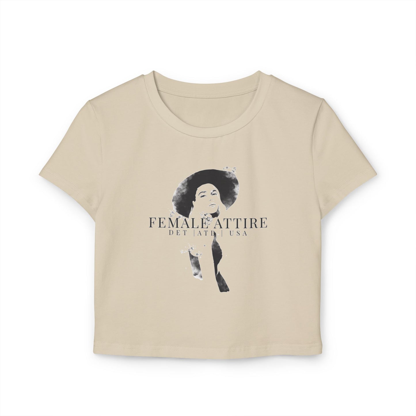 Trendy Women's Baby Tee with Feminine Graphic Design - Perfect for Casual Outings