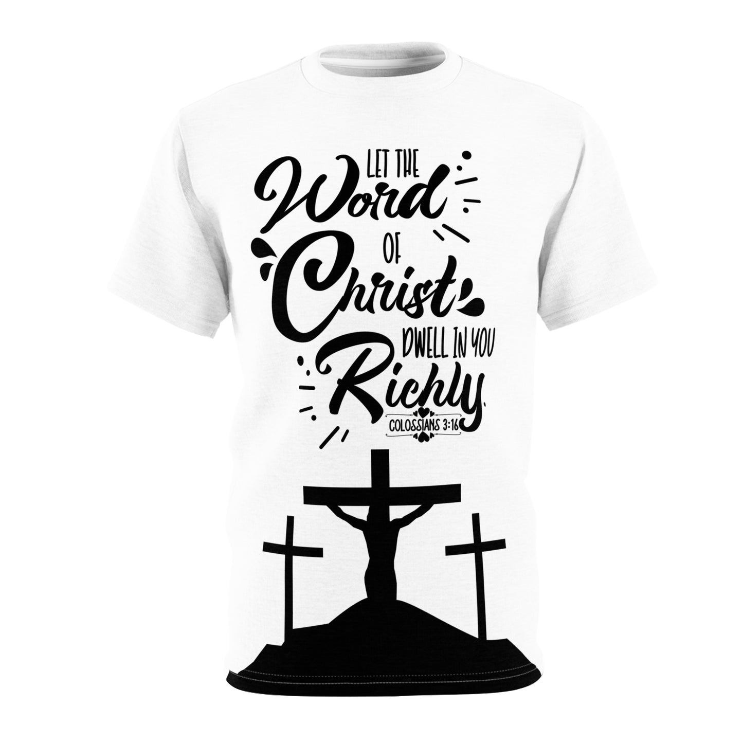 Inspirational Unisex Cut & Sew Tee - 'Let the Word of Christ Dwell in You Richly' - Perfect for Faith Events & Everyday Wear