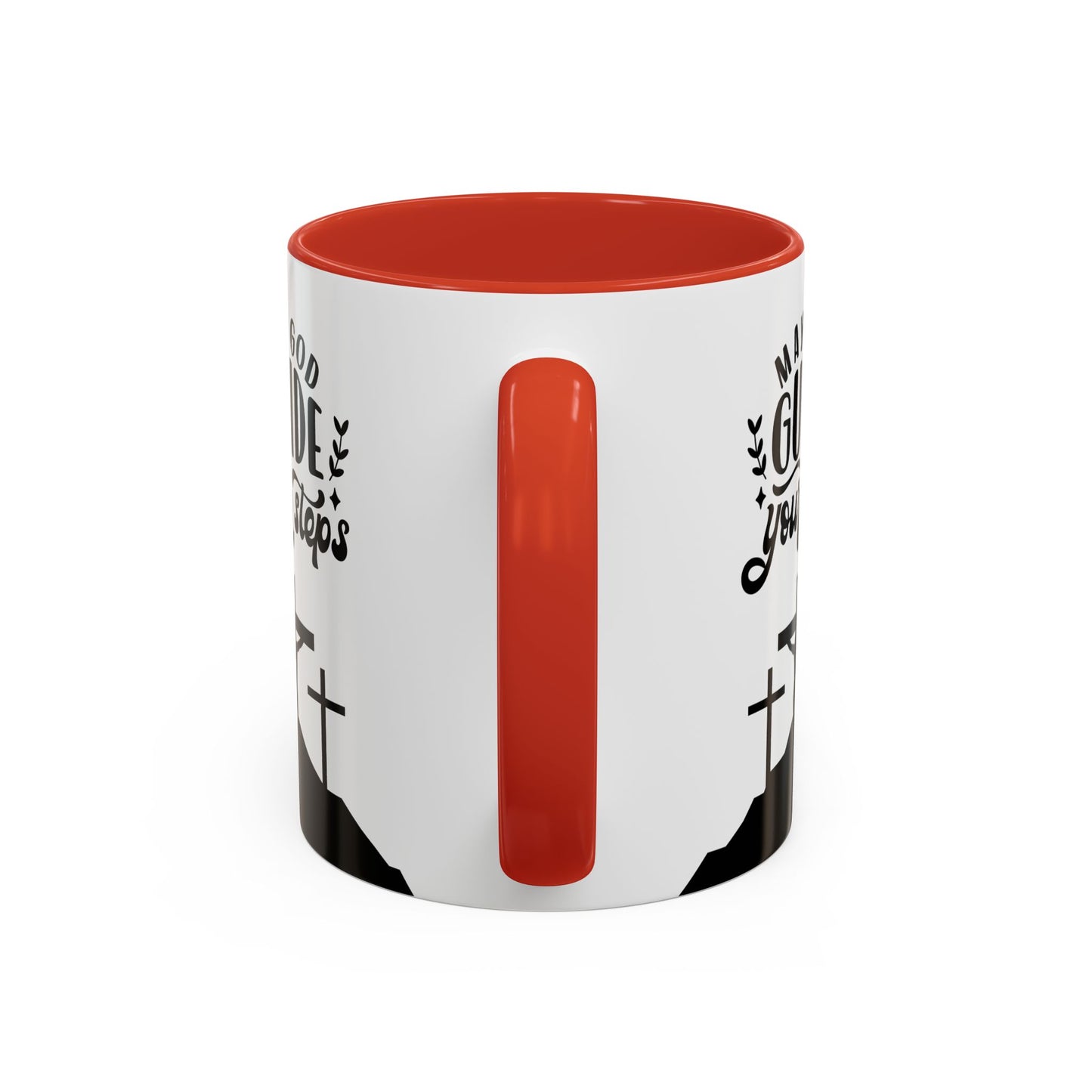 Inspirational Accent Coffee Mug - "May God Guide Your Steps" - Perfect for Faith & Hope