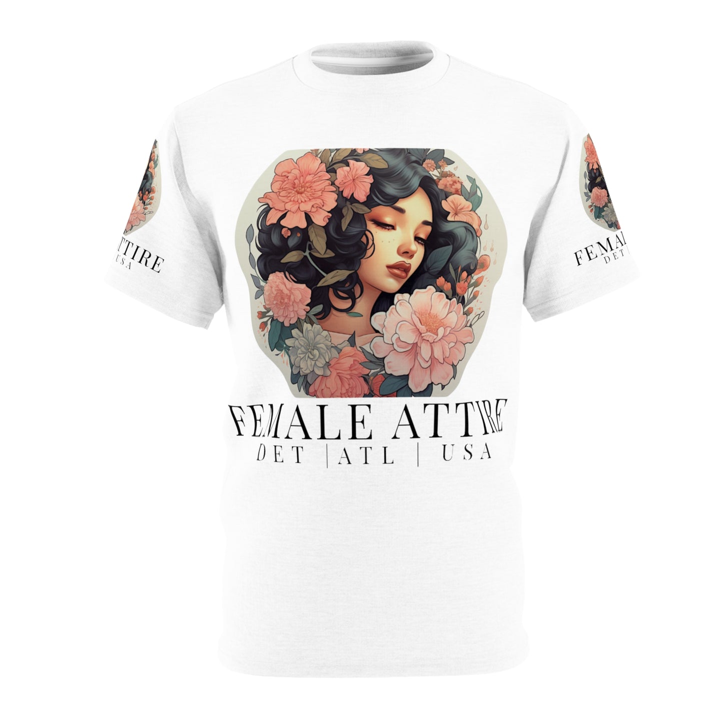 Feminine Floral Unisex Cut & Sew Tee - Female Attire Collection