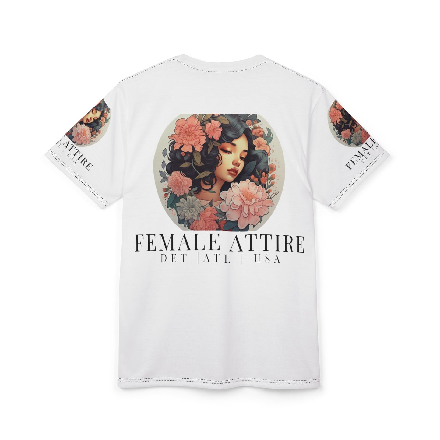 Feminine Floral Unisex Cut & Sew Tee - Female Attire Collection