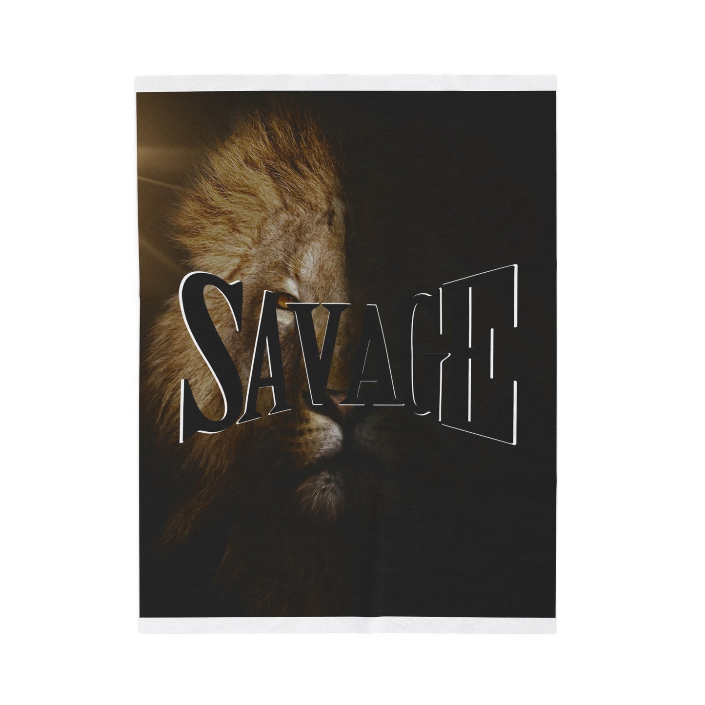 Savage Lion Velveteen Plush Blanket - Cozy & Bold Home Decor