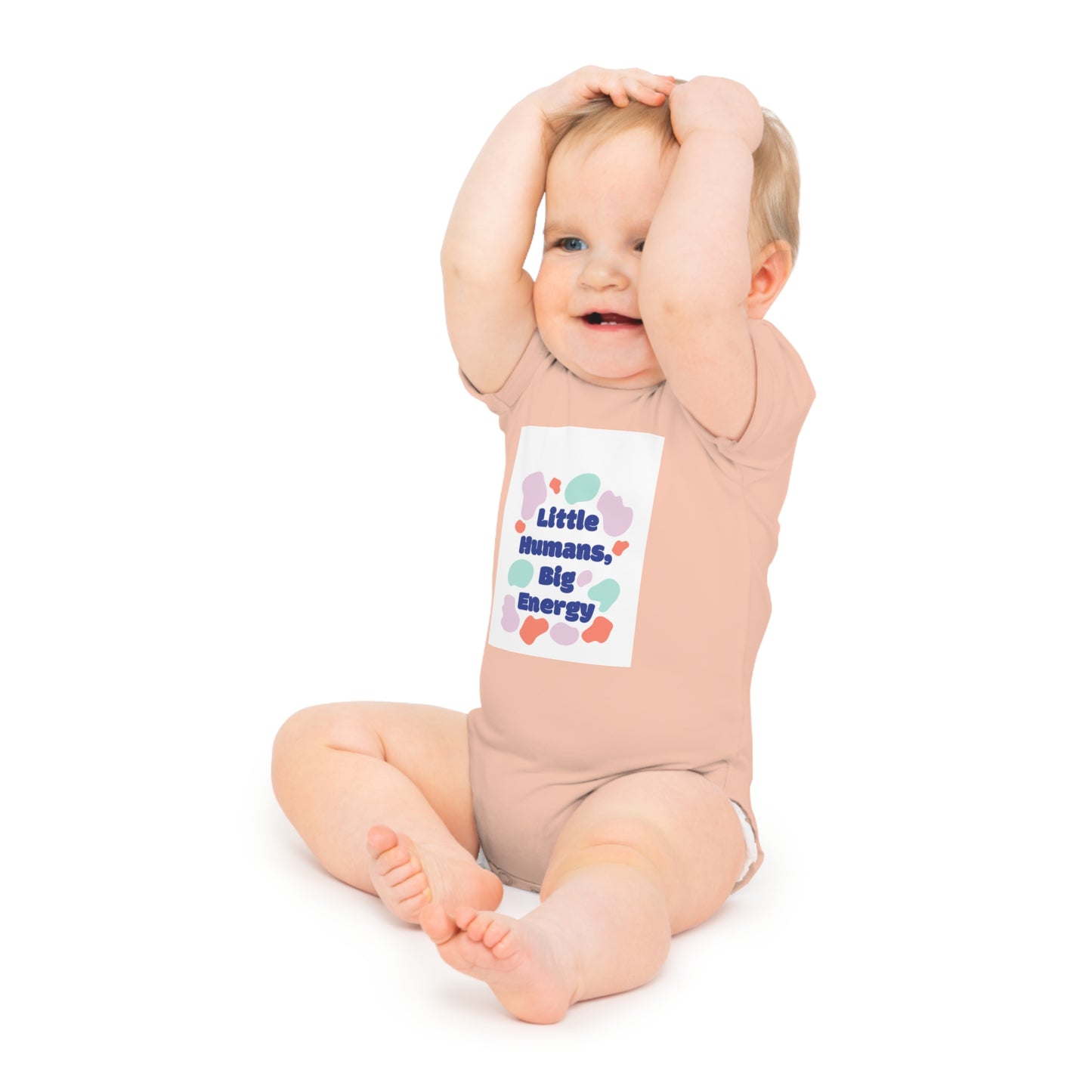 Little Humans, Big Energy Baby Bodysuit - Cute Infant Outfit for Playtime & Gifts