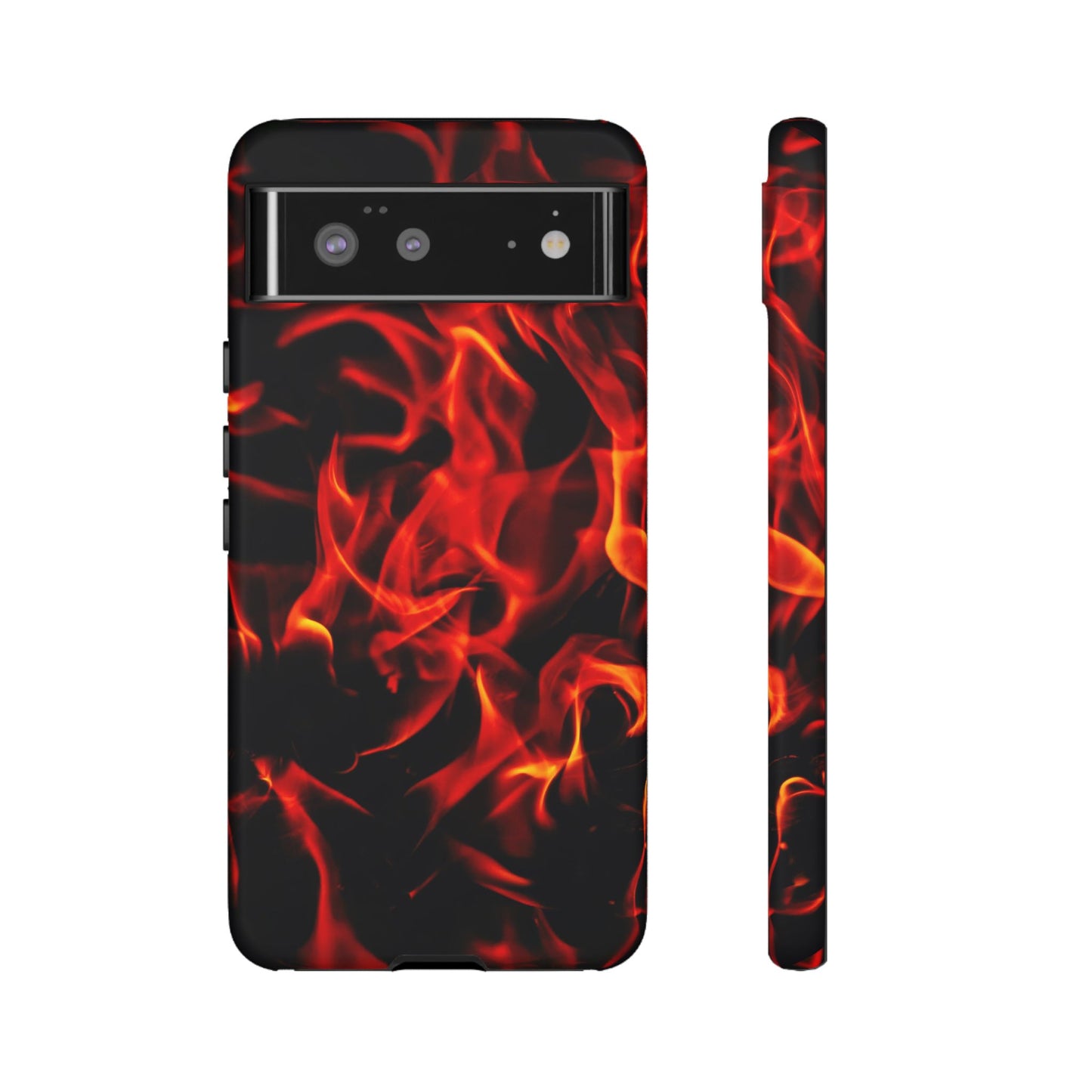 Fire Design Tough Phone Case - Bold Protection with Fiery Vibes