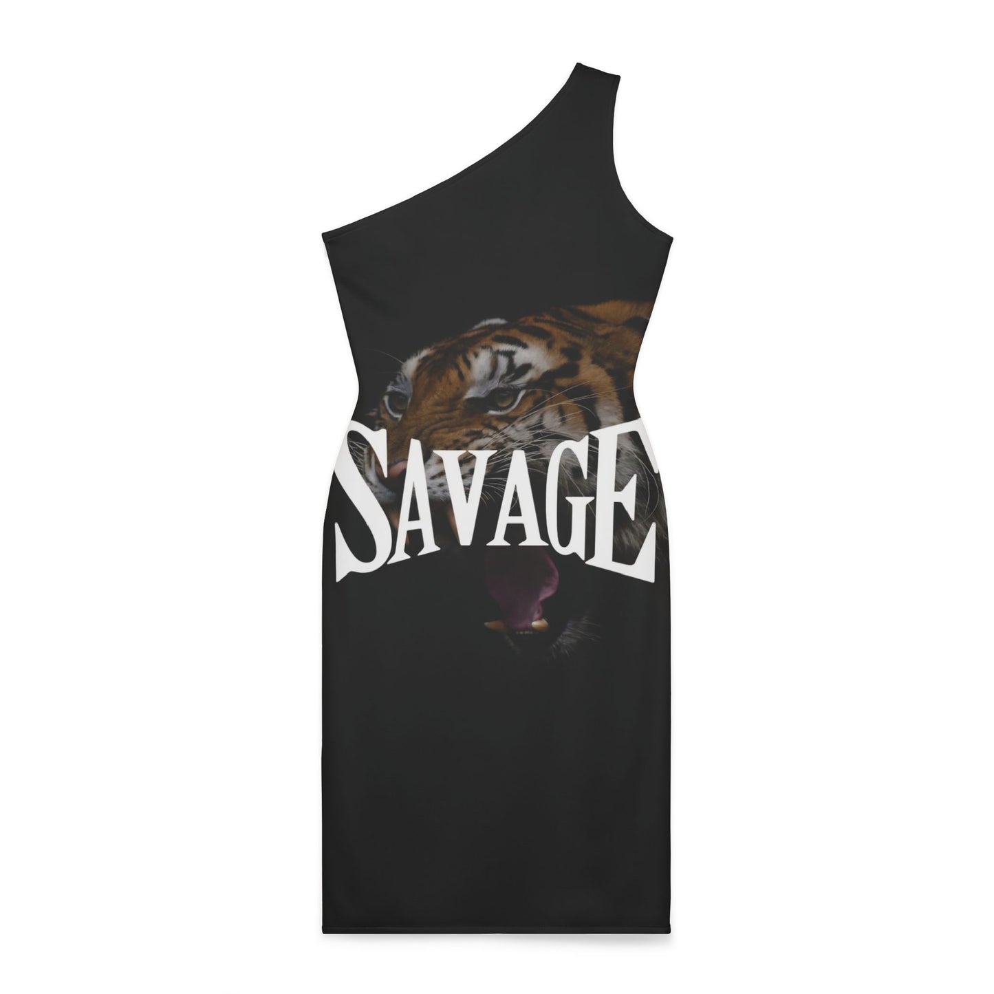 Savage Tiger Shoulder Dress - Fierce & Stylish Evening Wear