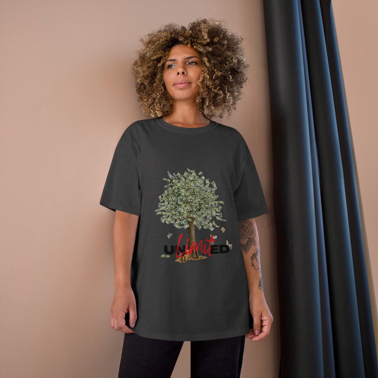 Champion T-Shirt - Unlimited Growth Tree Graphic