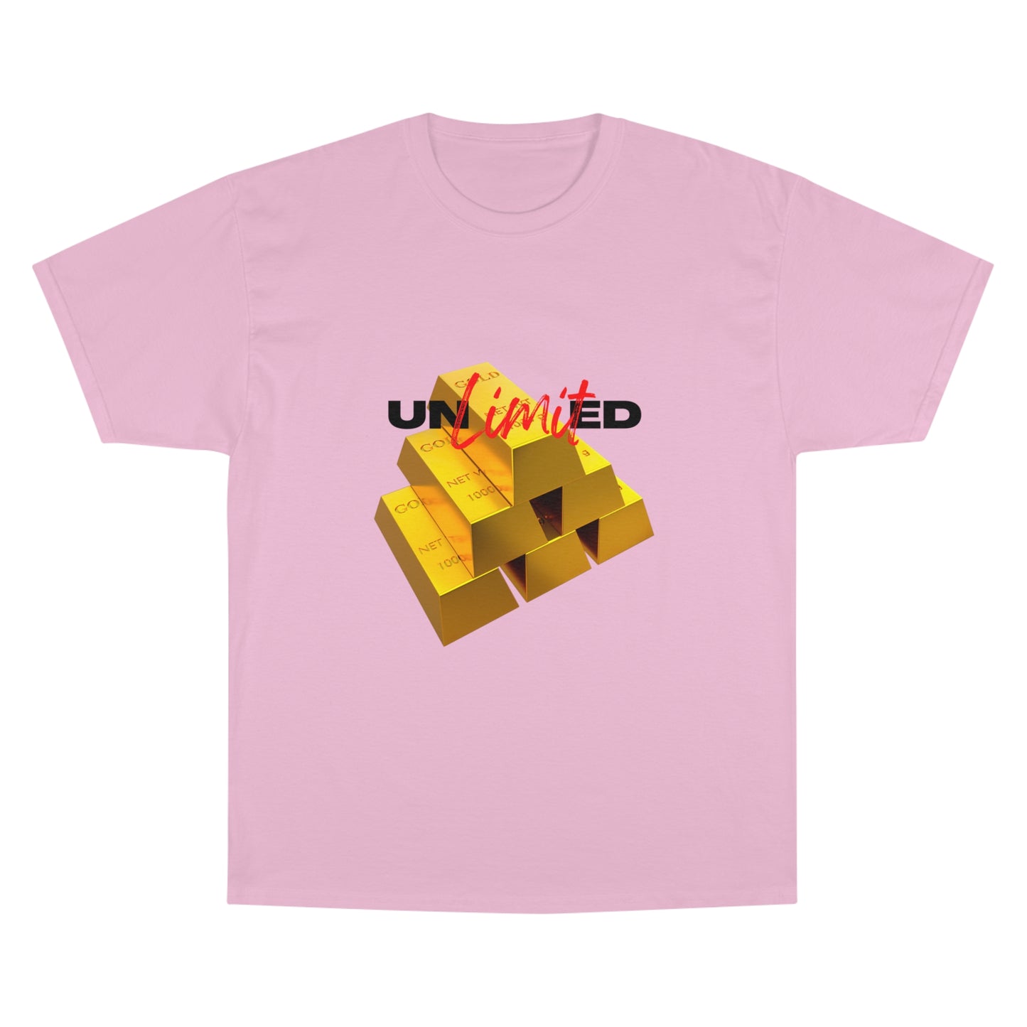 Champion Unlimited Graphic T-Shirt - Bold Gold Design for Trendy Casual Wear