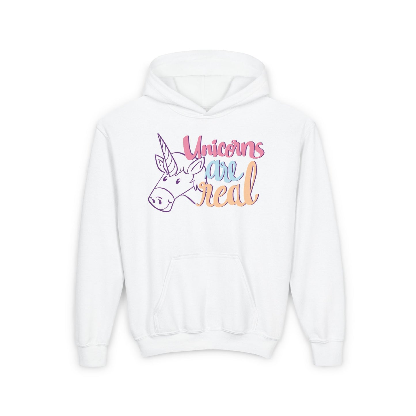 Youth Unicorn Hoodie - "Unicorns are Real" - Cozy Sweatshirt for Kids