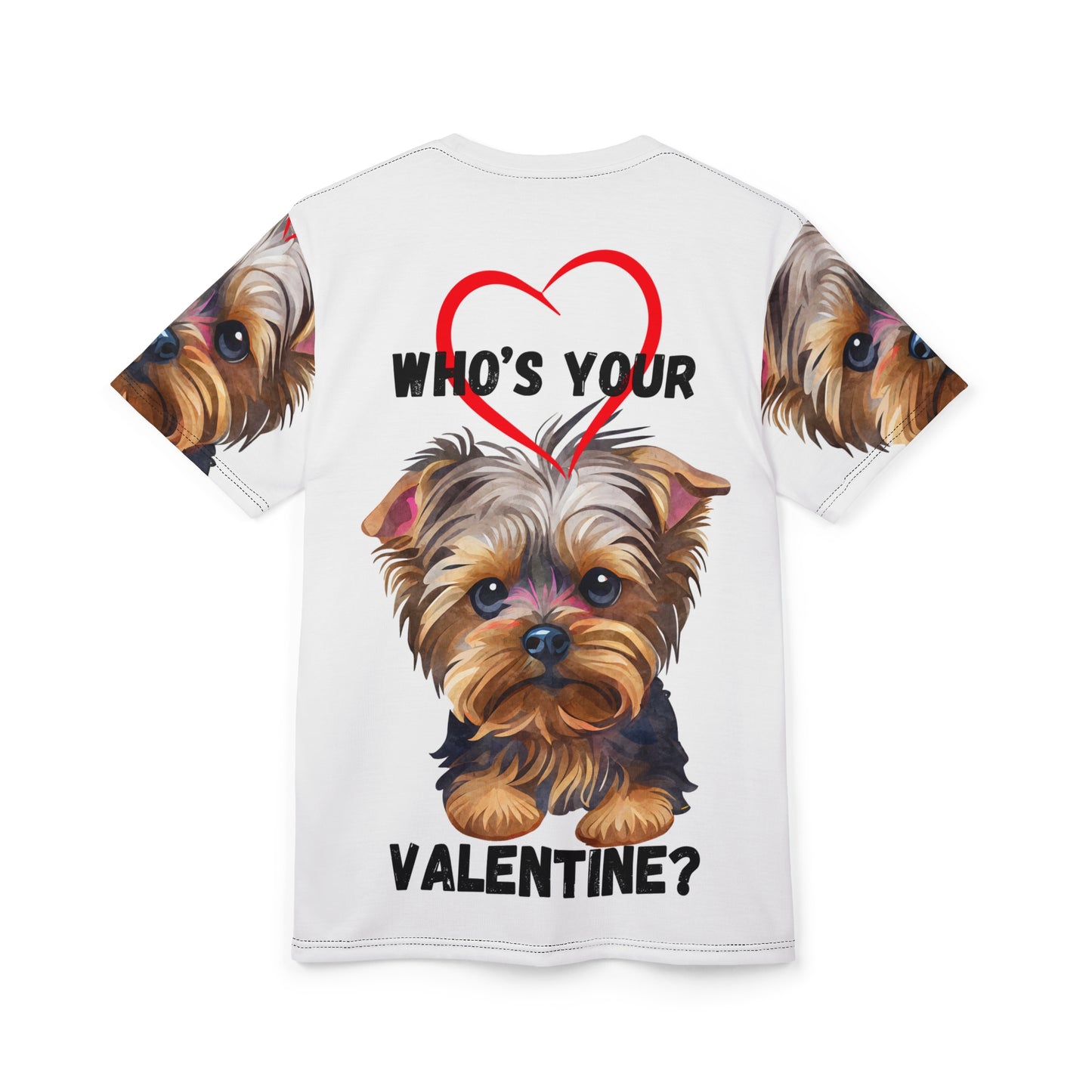 Valentine's Day Unisex Dog Lover Tee - "Who's Your Valentine?"