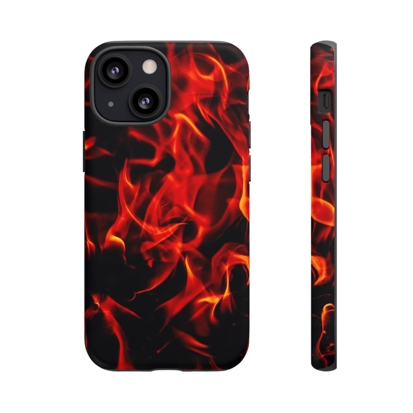 Fire Design Tough Phone Case - Bold Protection with Fiery Vibes