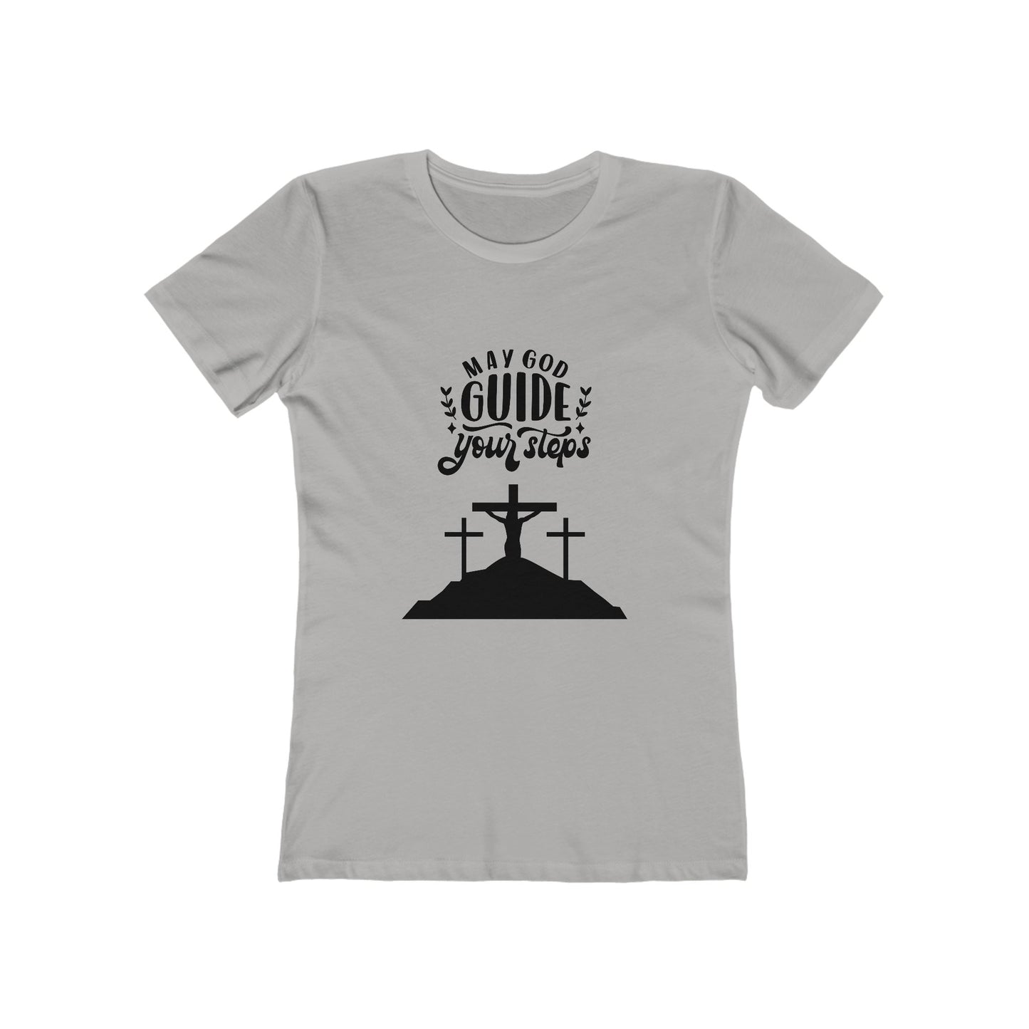 Inspirational Women's Boyfriend Tee - "May God Guide Your Steps"