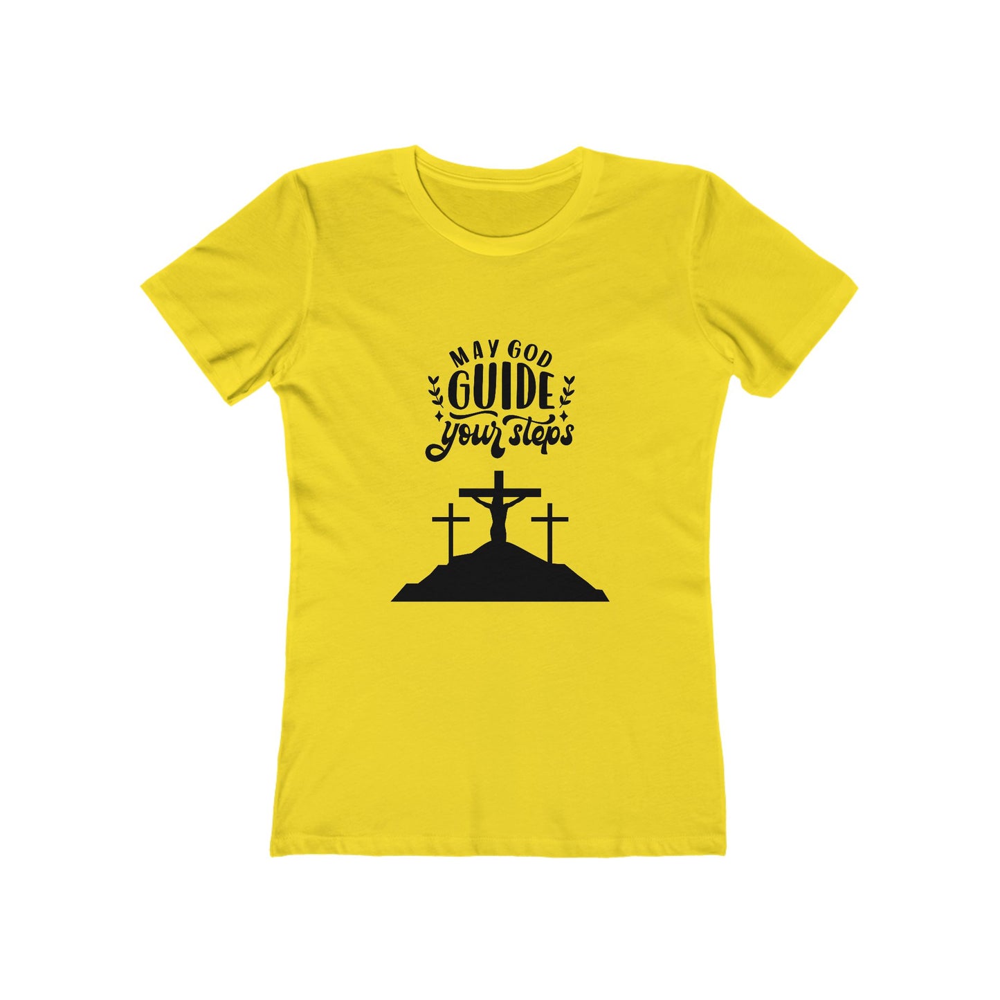 Inspirational Women's Boyfriend Tee - "May God Guide Your Steps"