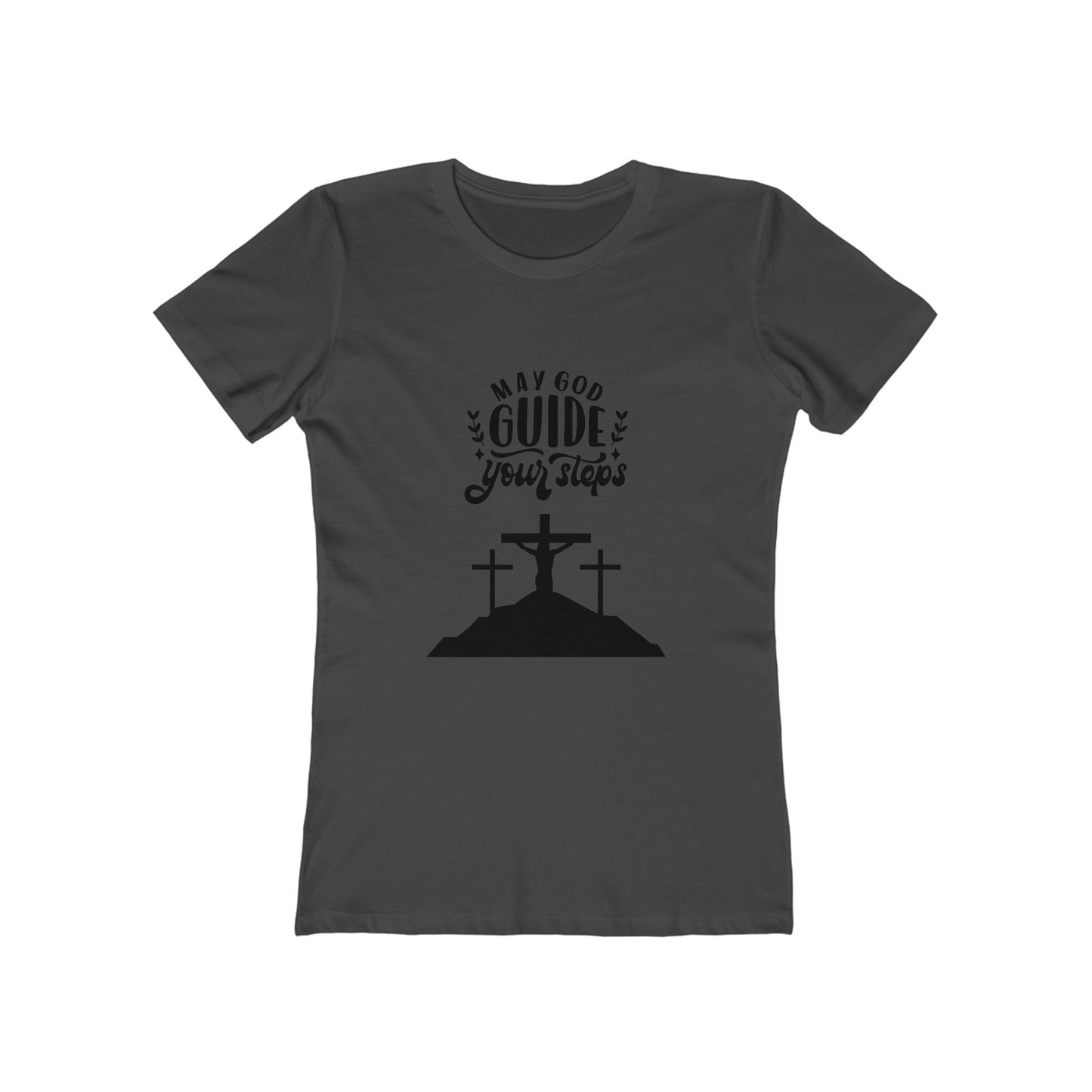 Inspirational Women's Boyfriend Tee - "May God Guide Your Steps"