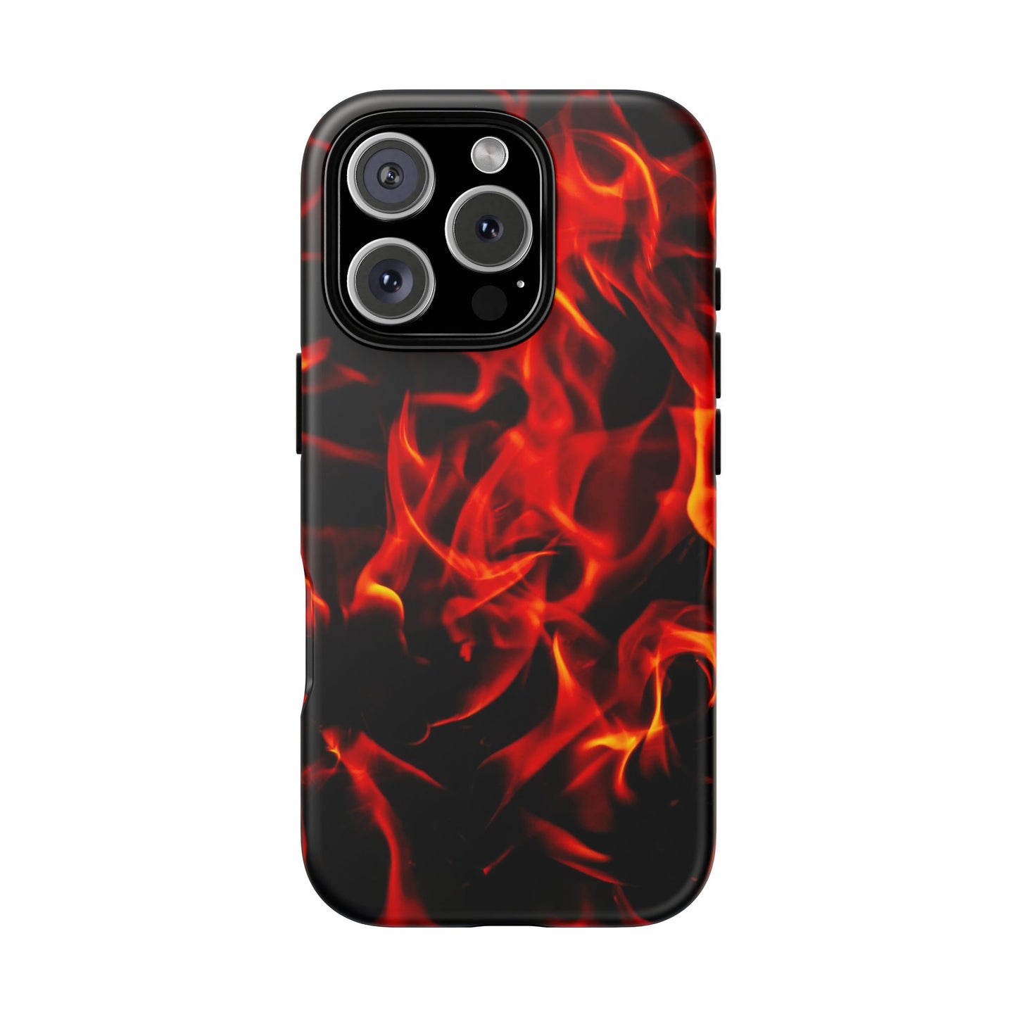 Fire Design Tough Phone Case - Bold Protection with Fiery Vibes