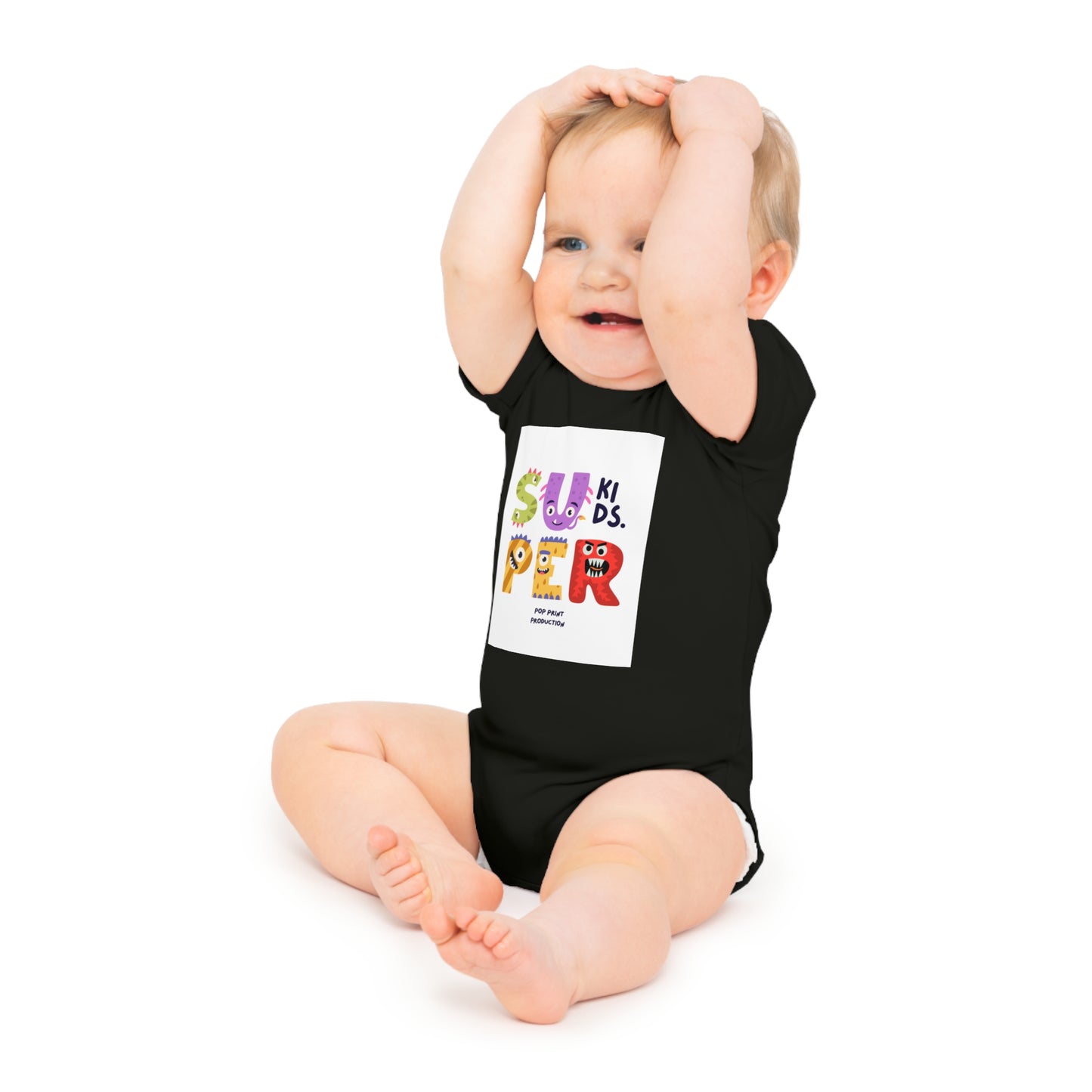 Super Kids Short Sleeve Baby Bodysuit - Cute and Fun Infant Outfit