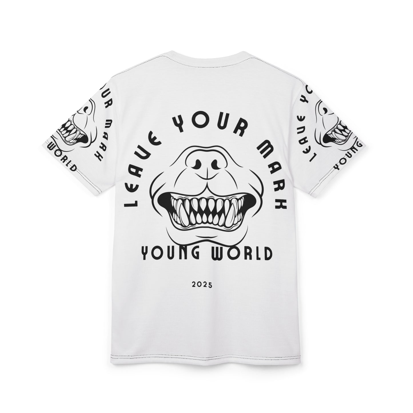 Young World Motivation Leave Your Mark Unisex Graphic Tee - Bold Design for Young Creatives