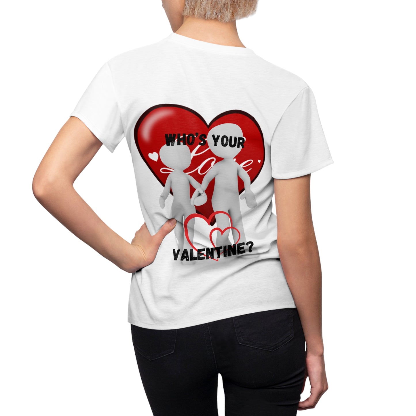 Valentine's Day Women's Cut & Sew Tee - 'Who's Your Love?'