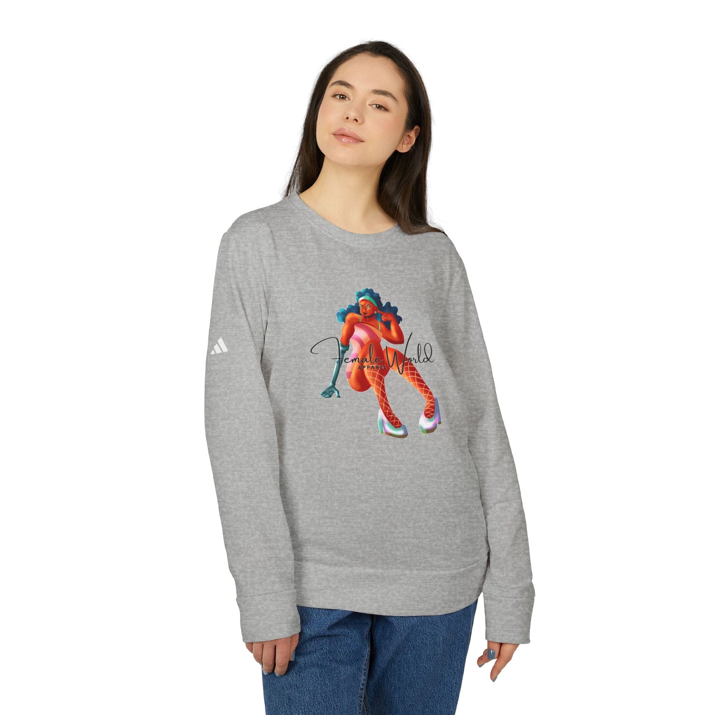 Stylish Unisex Fleece Crewneck Sweatshirt with Art Design