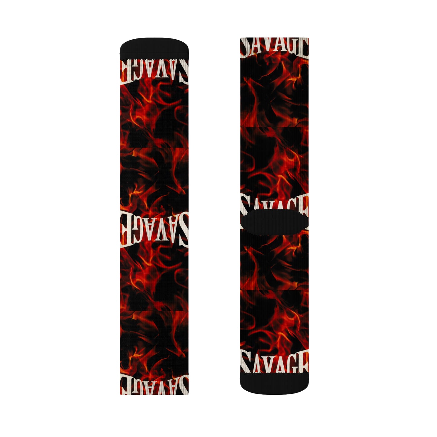 Savage Flame Sublimation Socks - Bold Savage Design for All Occasions