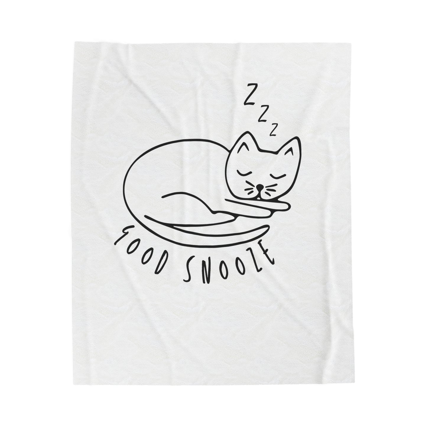 Good Snooze Cat Velveteen Plush Blanket - Cozy and Comfy for Cat Lovers