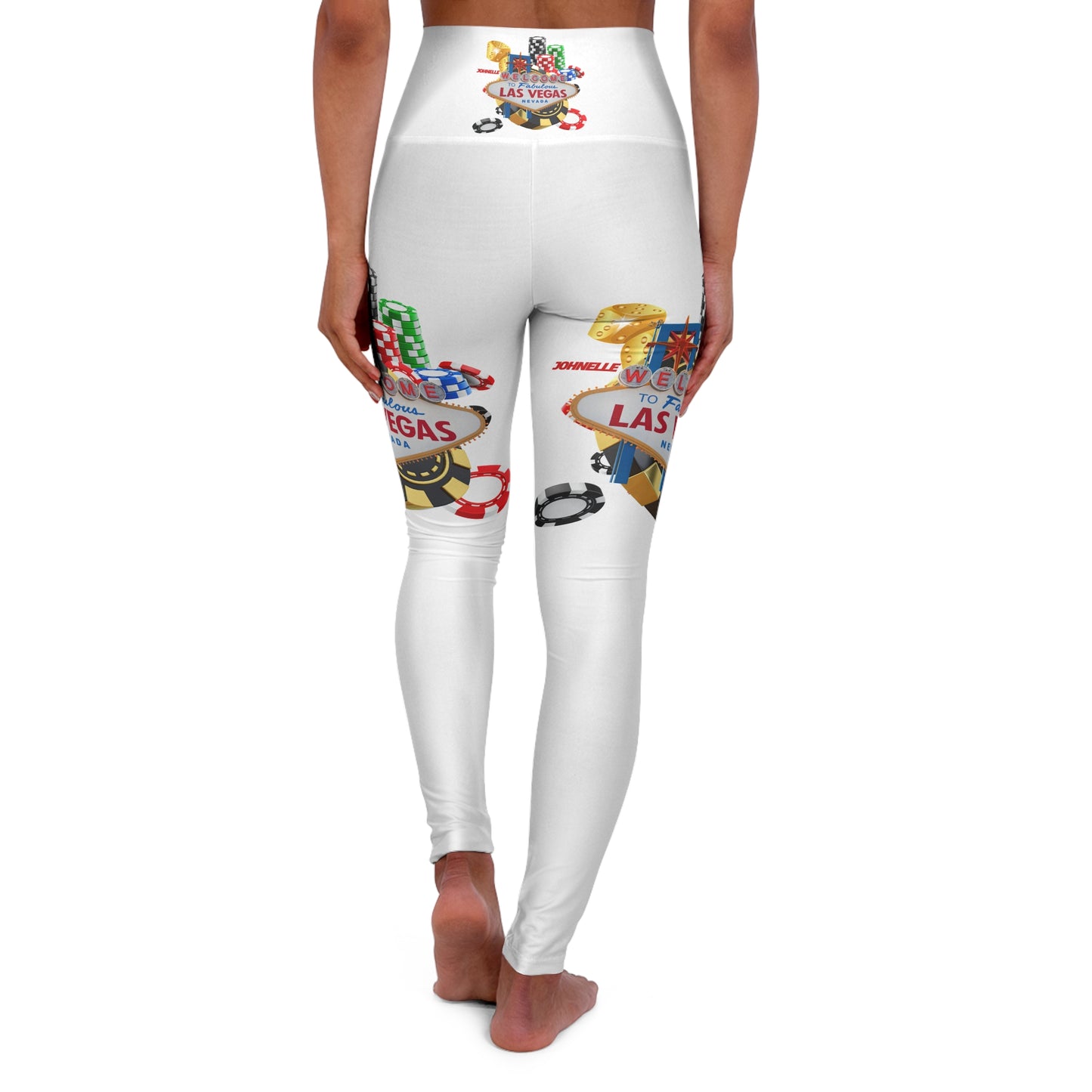 Las Vegas High Waisted Yoga Leggings - Fun Casino Vibes for Active Lifestyle