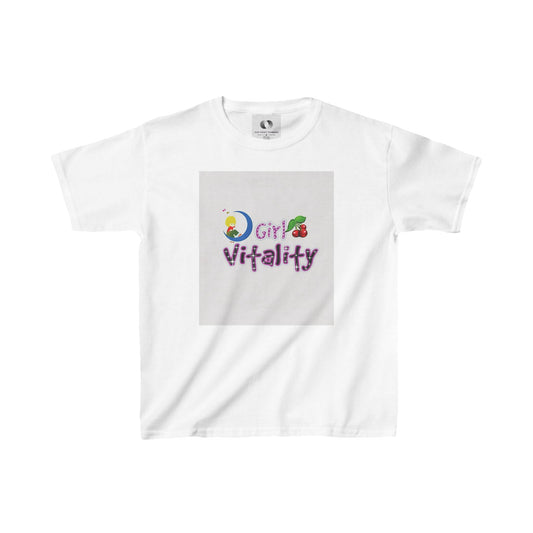 Girls Vitality Heavy Cotton Tee - Fun, Colorful T-Shirt for Kids