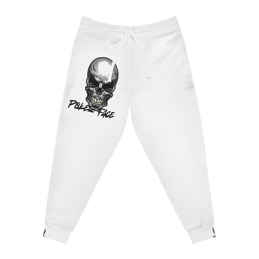 Poker Face Edgy Skull Design Athletic Joggers - Perfect for Fashion-Forward Athletes