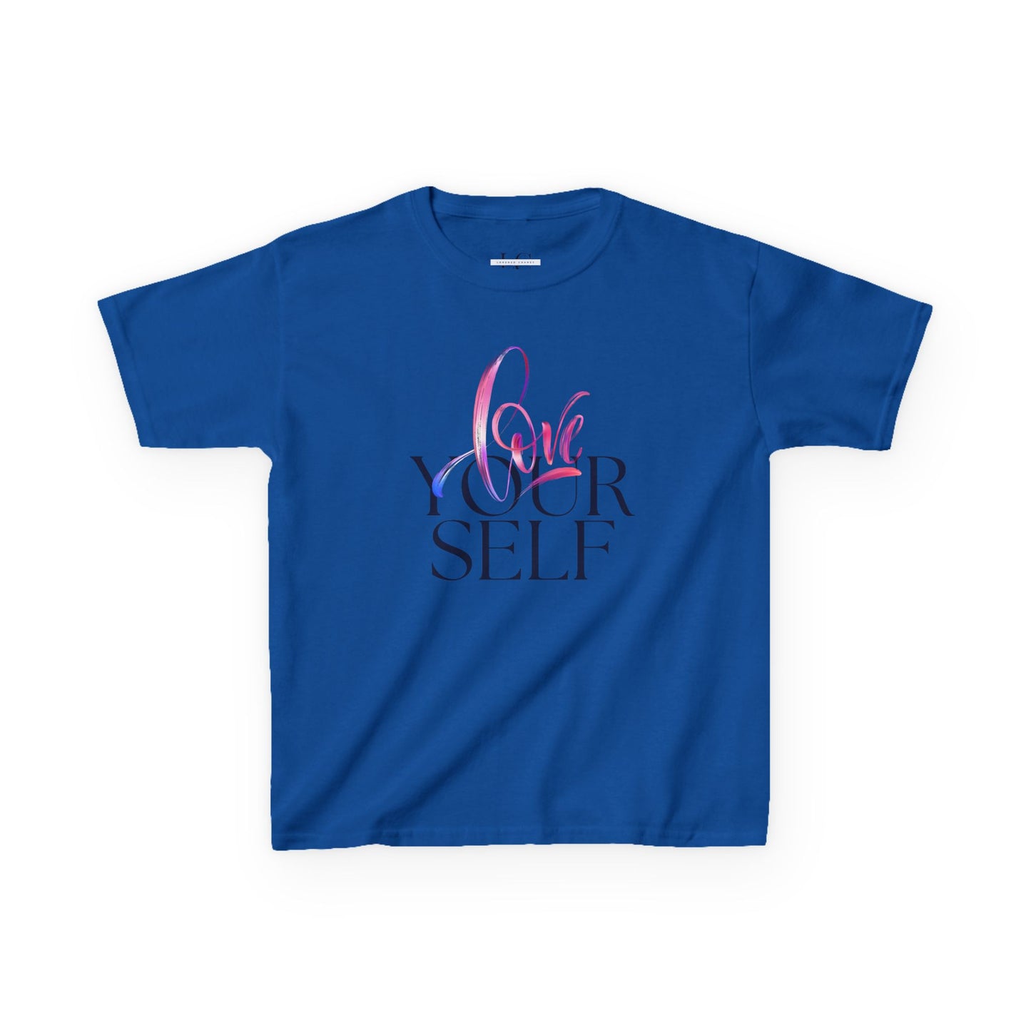 Kids 'Love Yourself' Heavy Cotton Tee - Positive Vibes & Self-Esteem T-Shirt