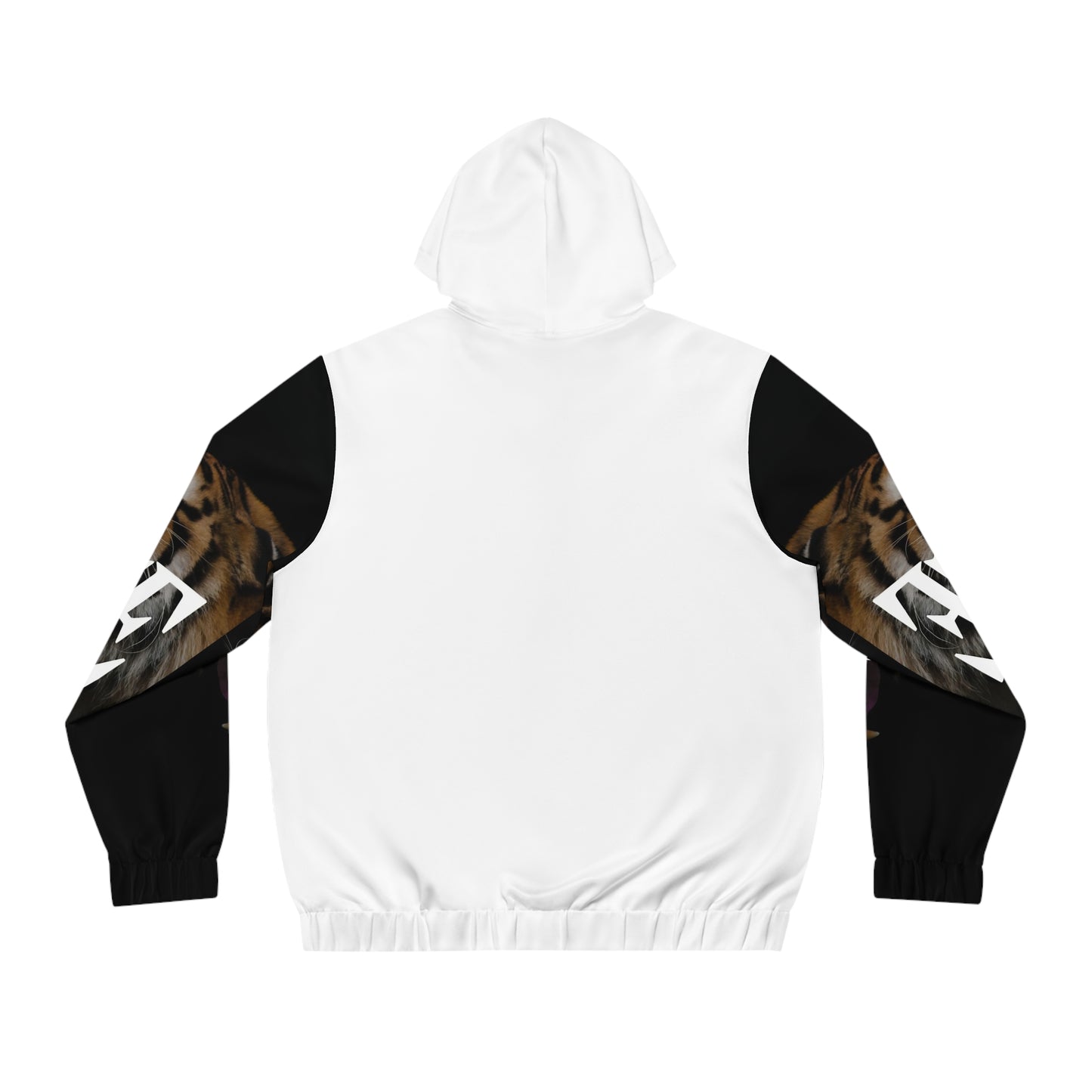 Savage Tiger Men's Full-Zip Hoodie - Fierce Tiger Design for Animal Lovers