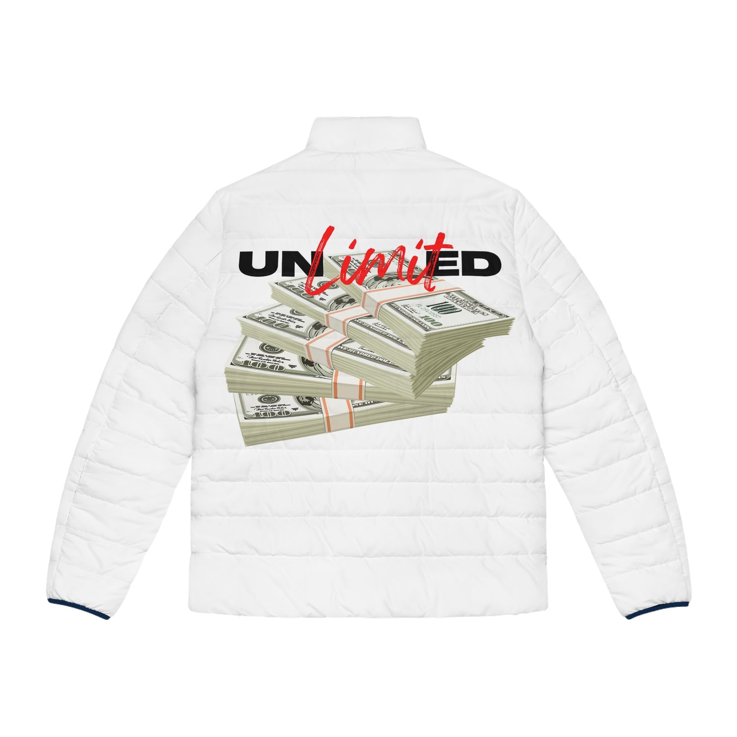 Unlimited Cash Men's Limited Edition Puffer Jacket - Unlimited Cash Design