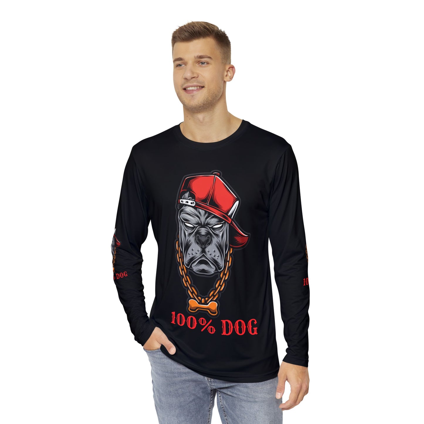 Long Sleeve Shirt - 100% Dog Graphic Tee for Pet Lovers