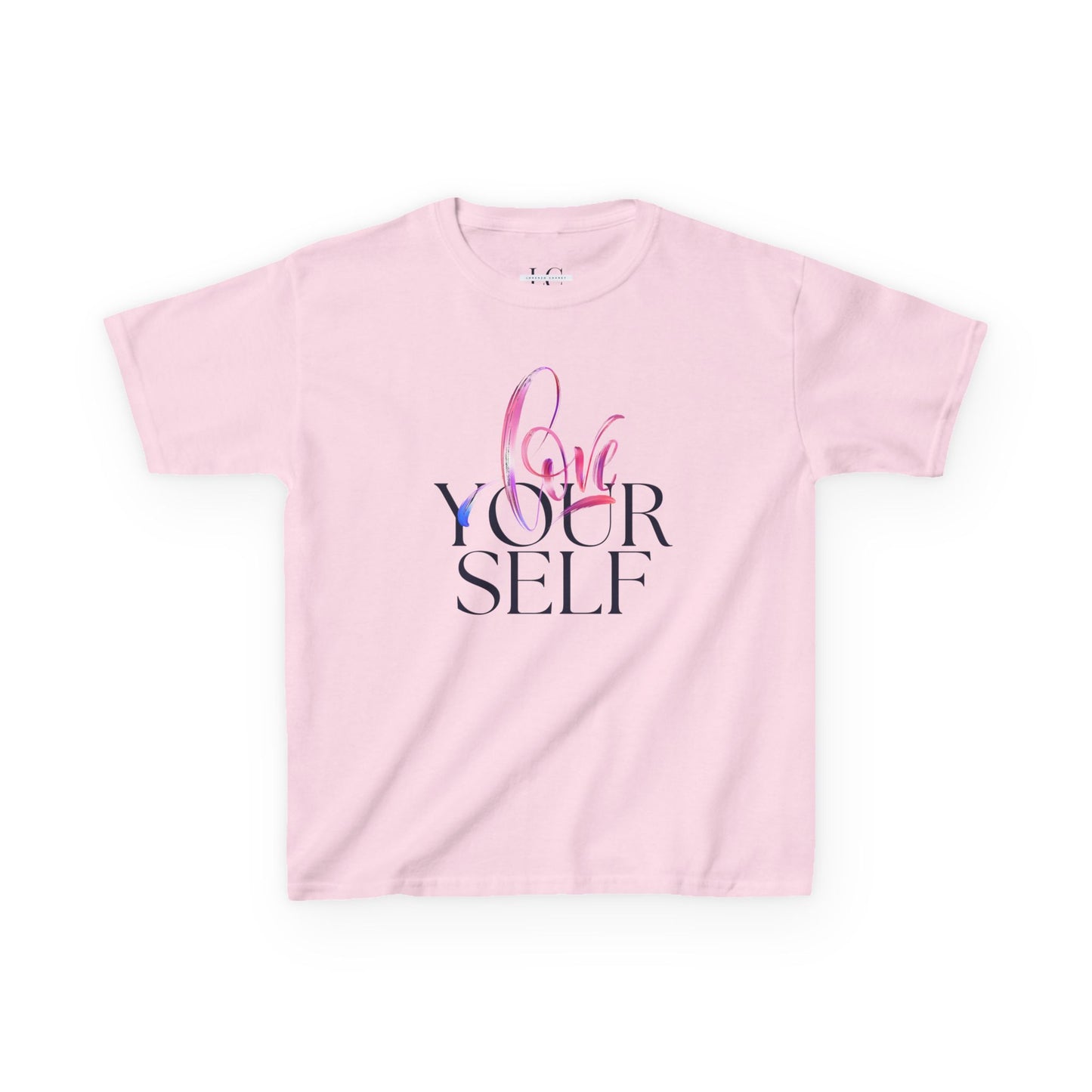 Kids 'Love Yourself' Heavy Cotton Tee - Positive Vibes & Self-Esteem T-Shirt