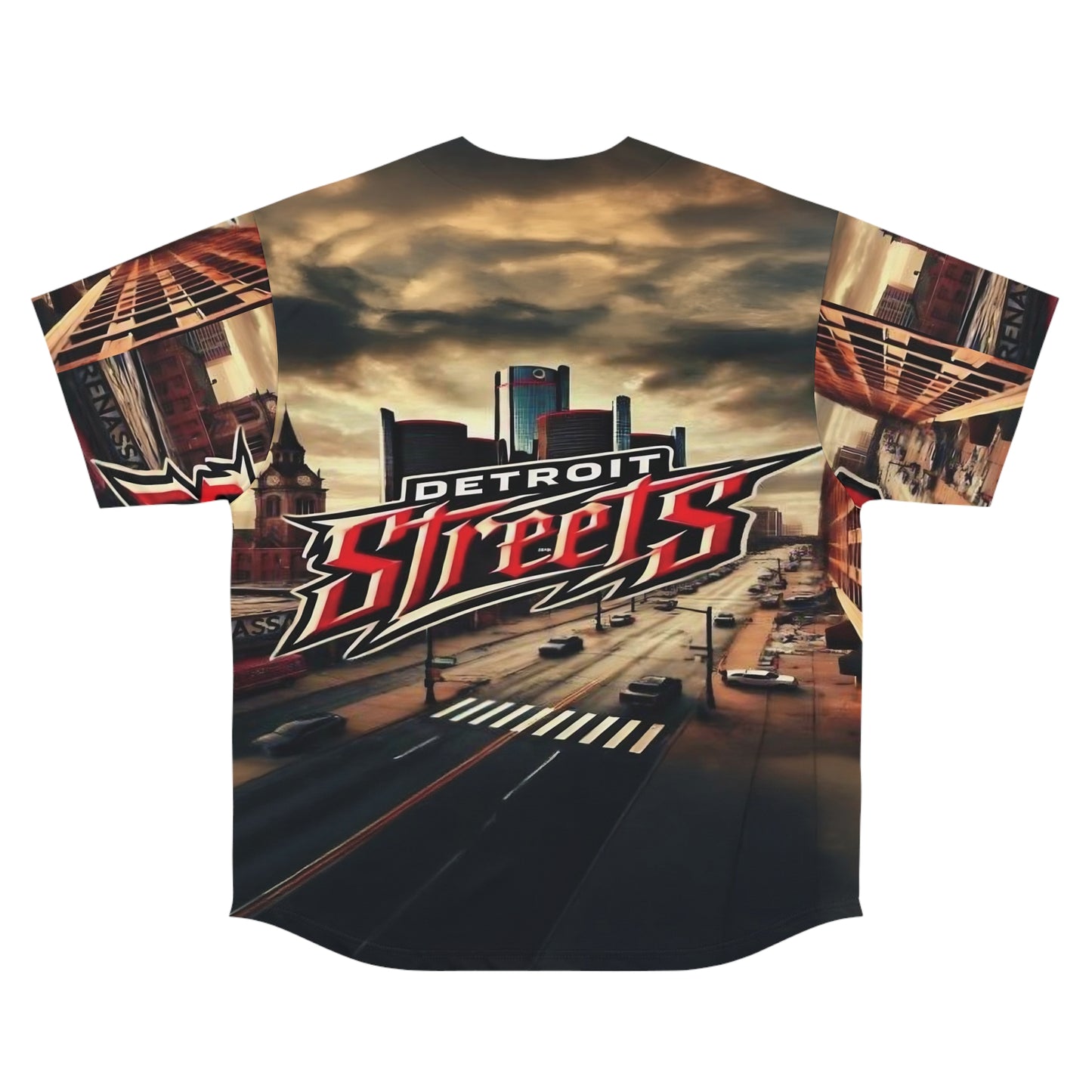 Detroit Streets Men's Baseball Jersey - Urban Style for Gamers and Fans