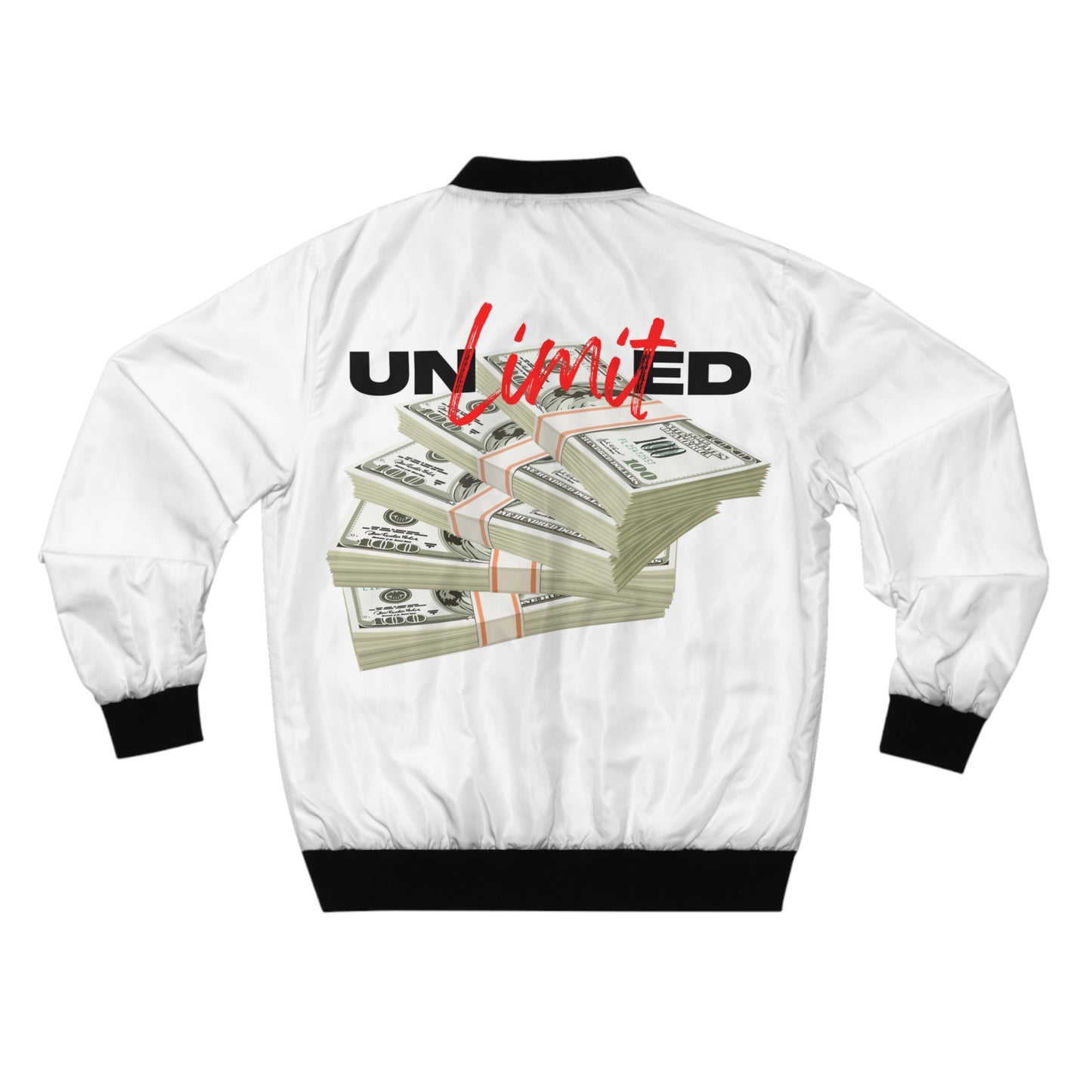 Men's Unlimited Bomber Jacket - Trendy Streetwear with Cash Design