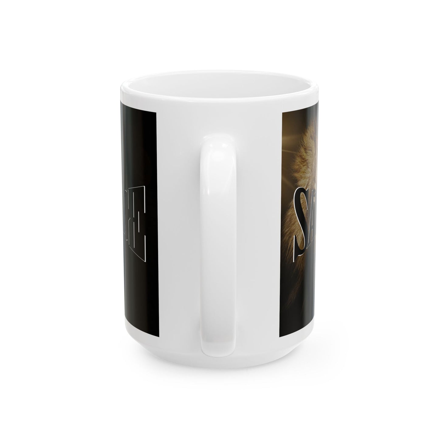 Elegant Design Ceramic Mug - 11oz & 15oz | Perfect Gift for Cat Lovers