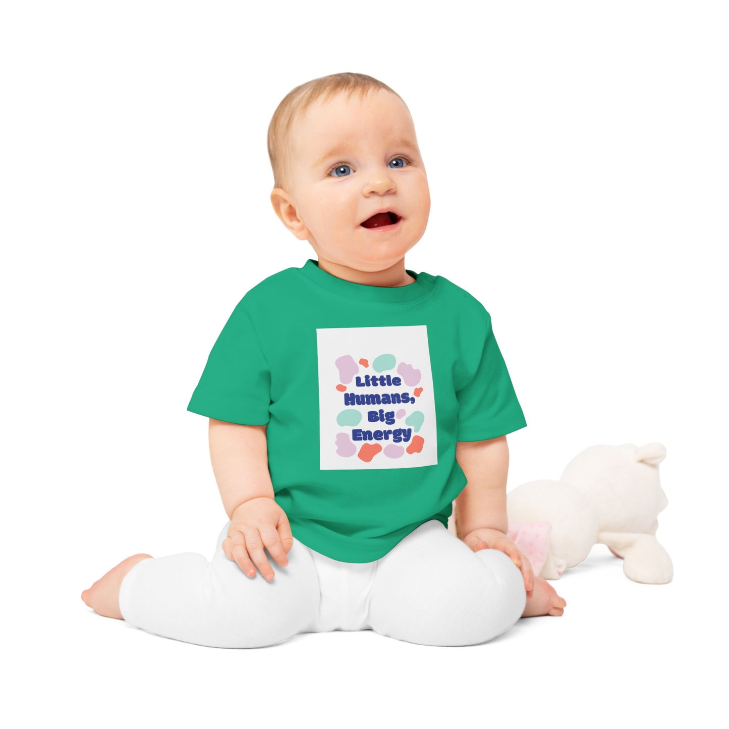 Cute Baby T-Shirt – "Little Humans, Big Energy" – Fun & Playful Infant Tee