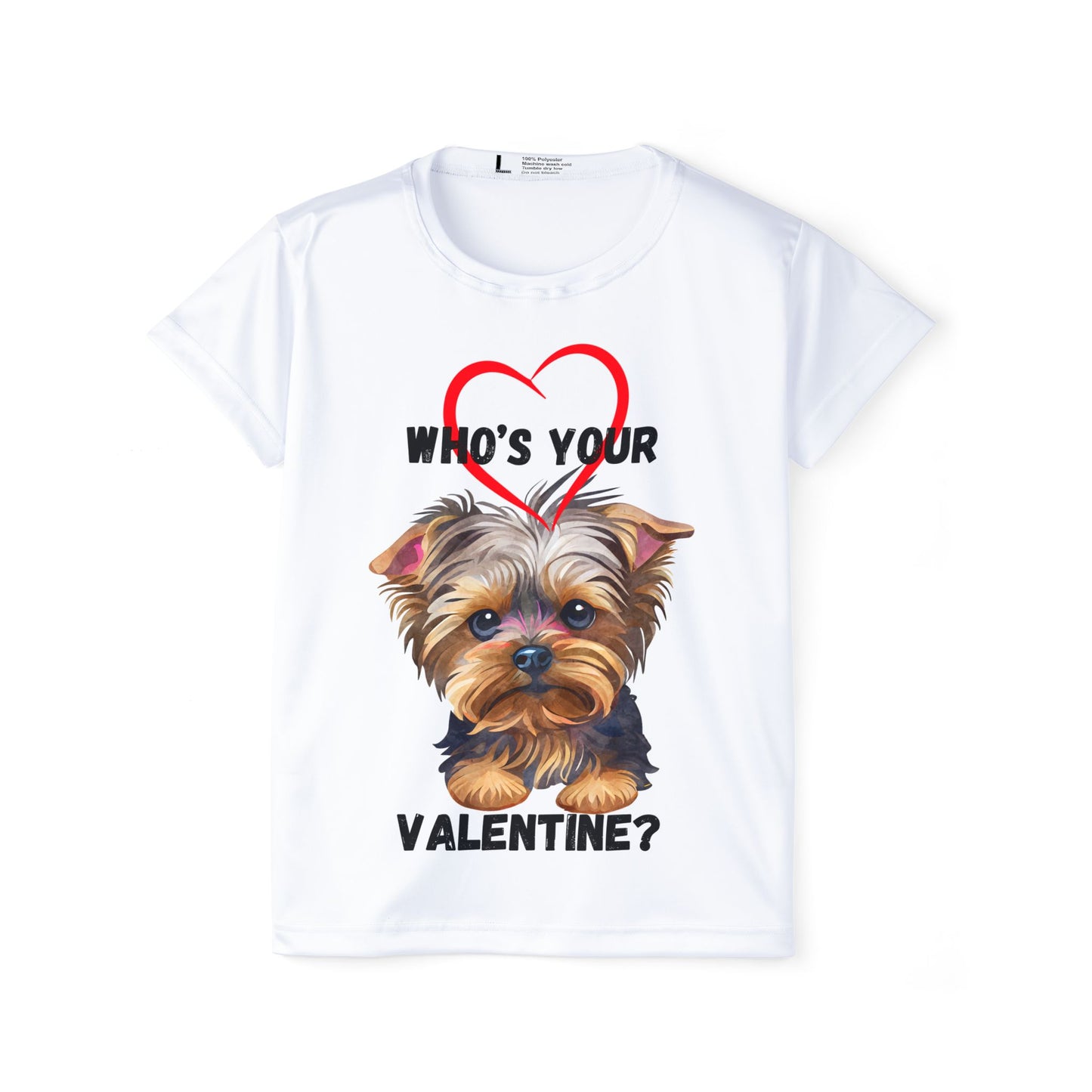 Valentine's Day Women's Sports Jersey - Cute Yorkie Design