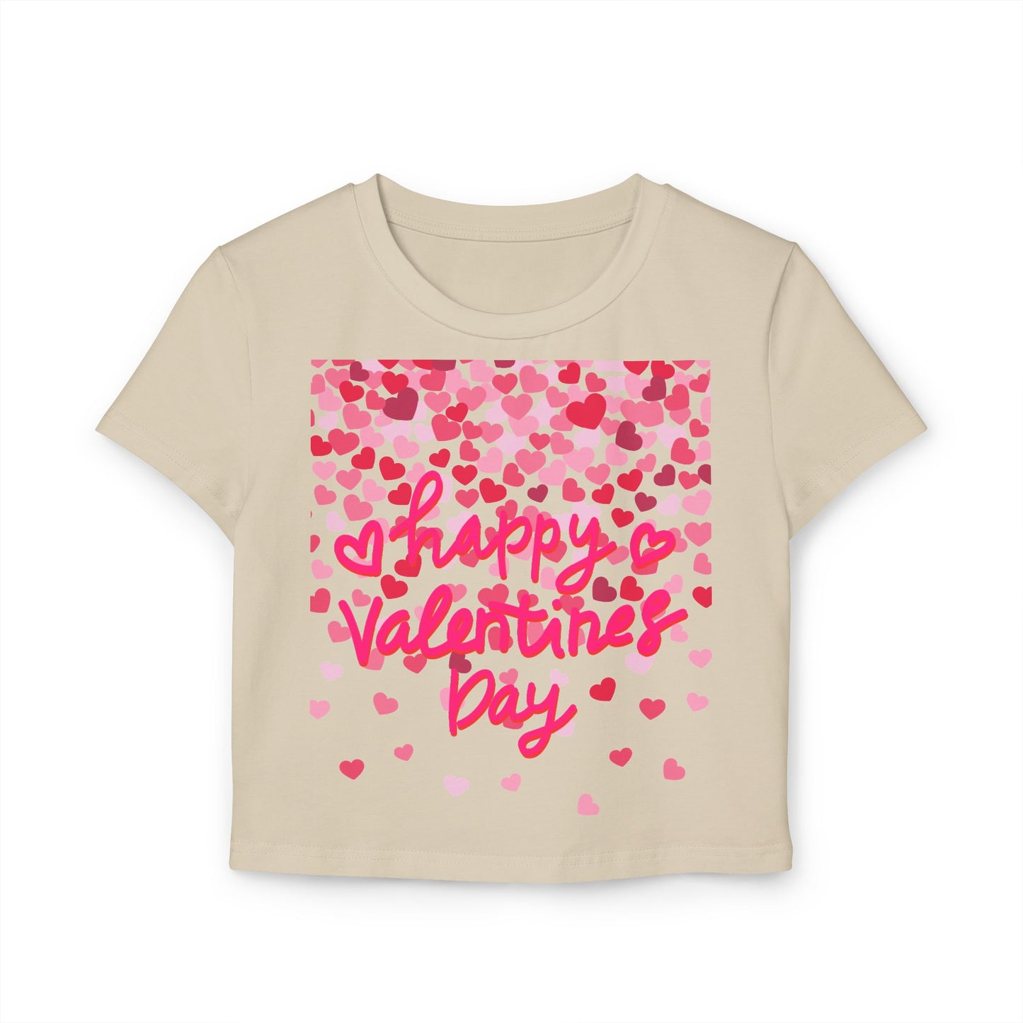 Valentine's Day Women's Baby Tee with Heart Design