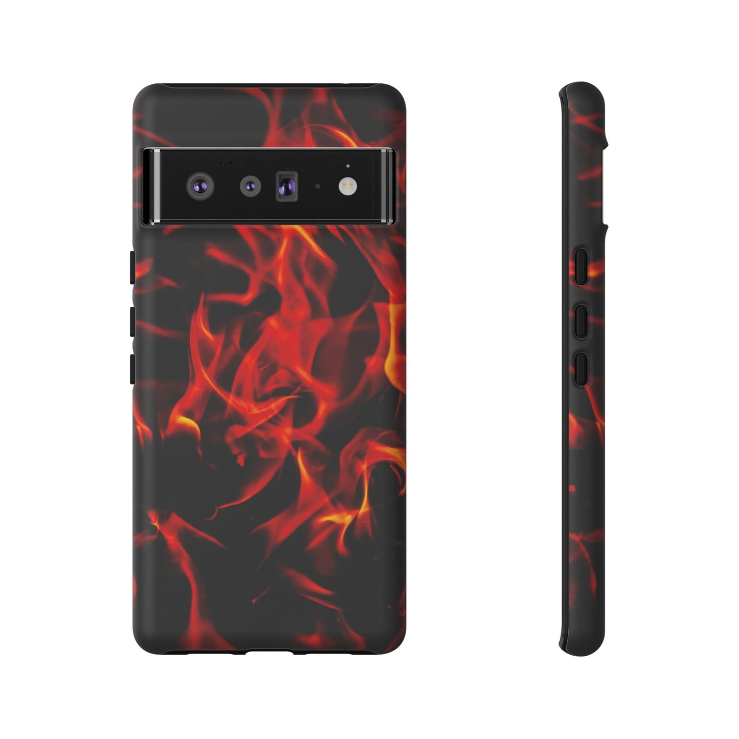 Fire Design Tough Phone Case - Bold Protection with Fiery Vibes