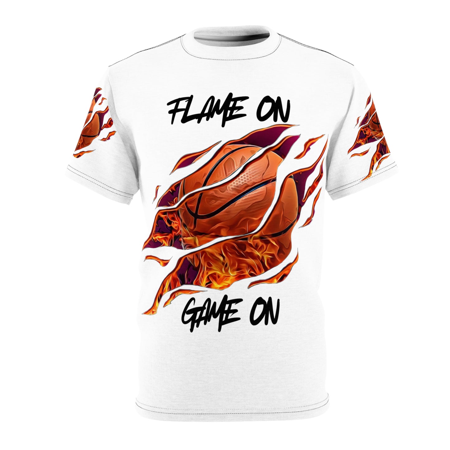 Flame On Basketball Tee - Unisex Cut & Sew Shirt for Sports Enthusiasts