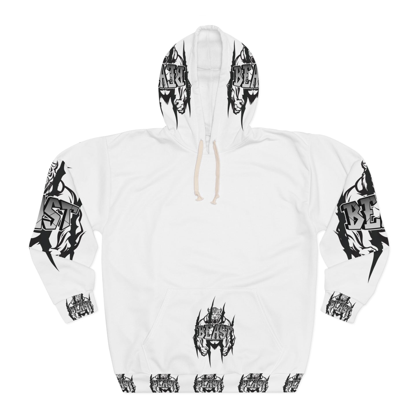 Beast Mode Unisex Pullover Hoodie | Bold Graphic Design for Fitness Enthusiasts