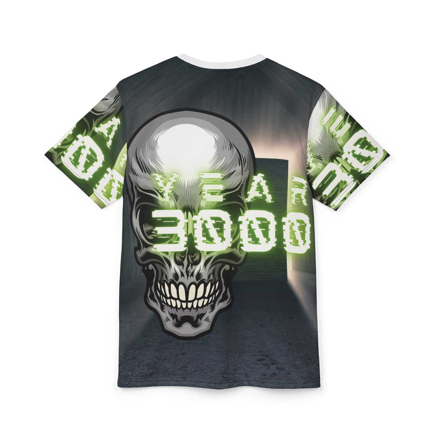 Unisex Skull Graphic Tee - Year 3000 Design - Futuristic Vibe for Trendsetters